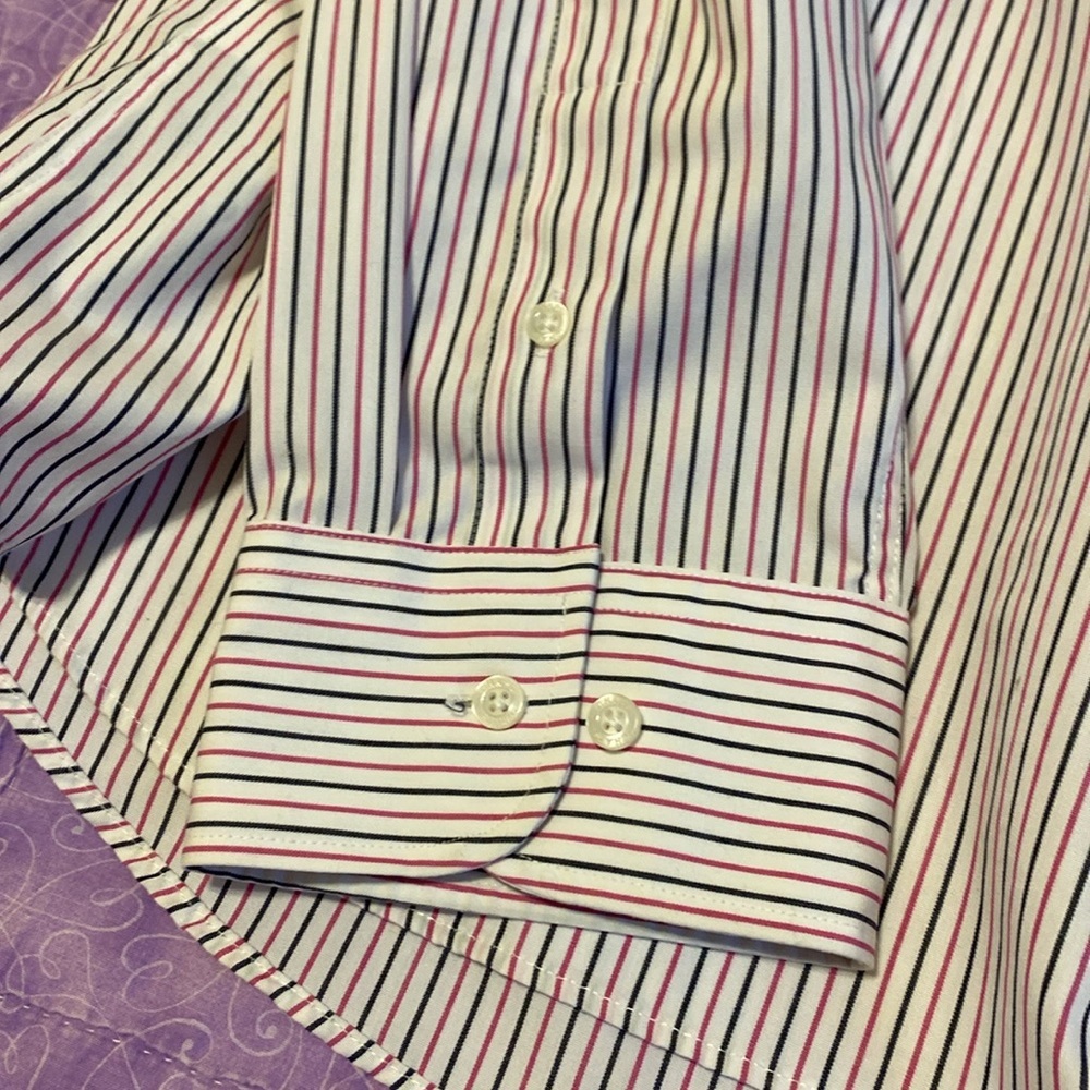 NEW Chaps Classic Women’s button down shirt. Cotton. NO IRON. Long sleeve. Sz 2X - Picture 6 of 7